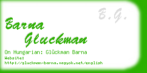 barna gluckman business card